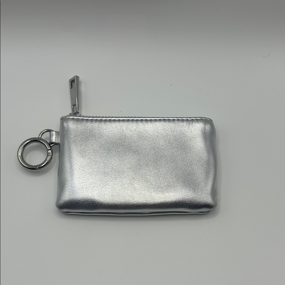 A New Day Silver Metallic Keychain Wallet